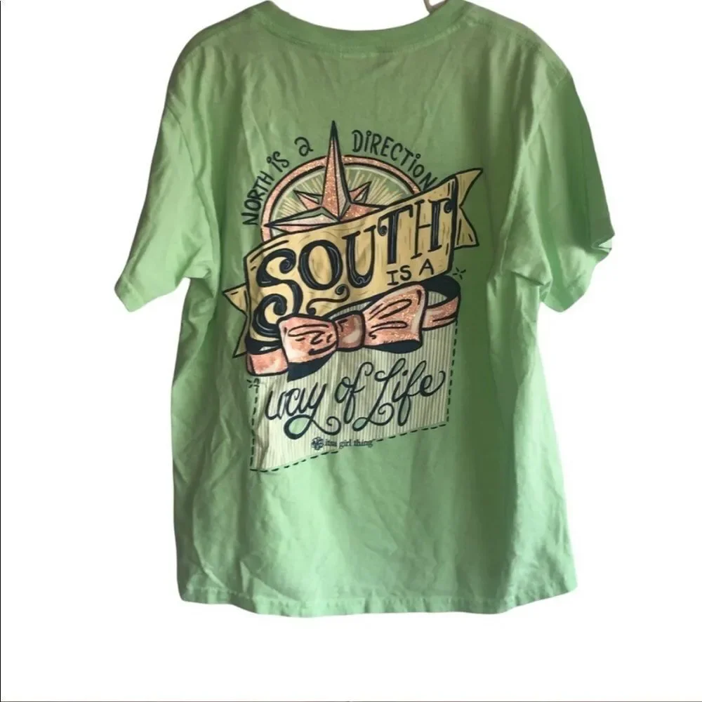 It's a Girl Thing Southern Preppy Green T-Shirt